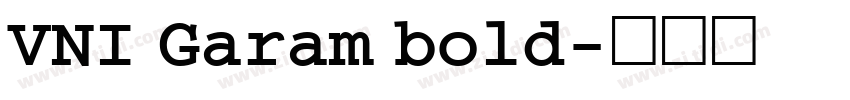 VNI Garam bold字体转换